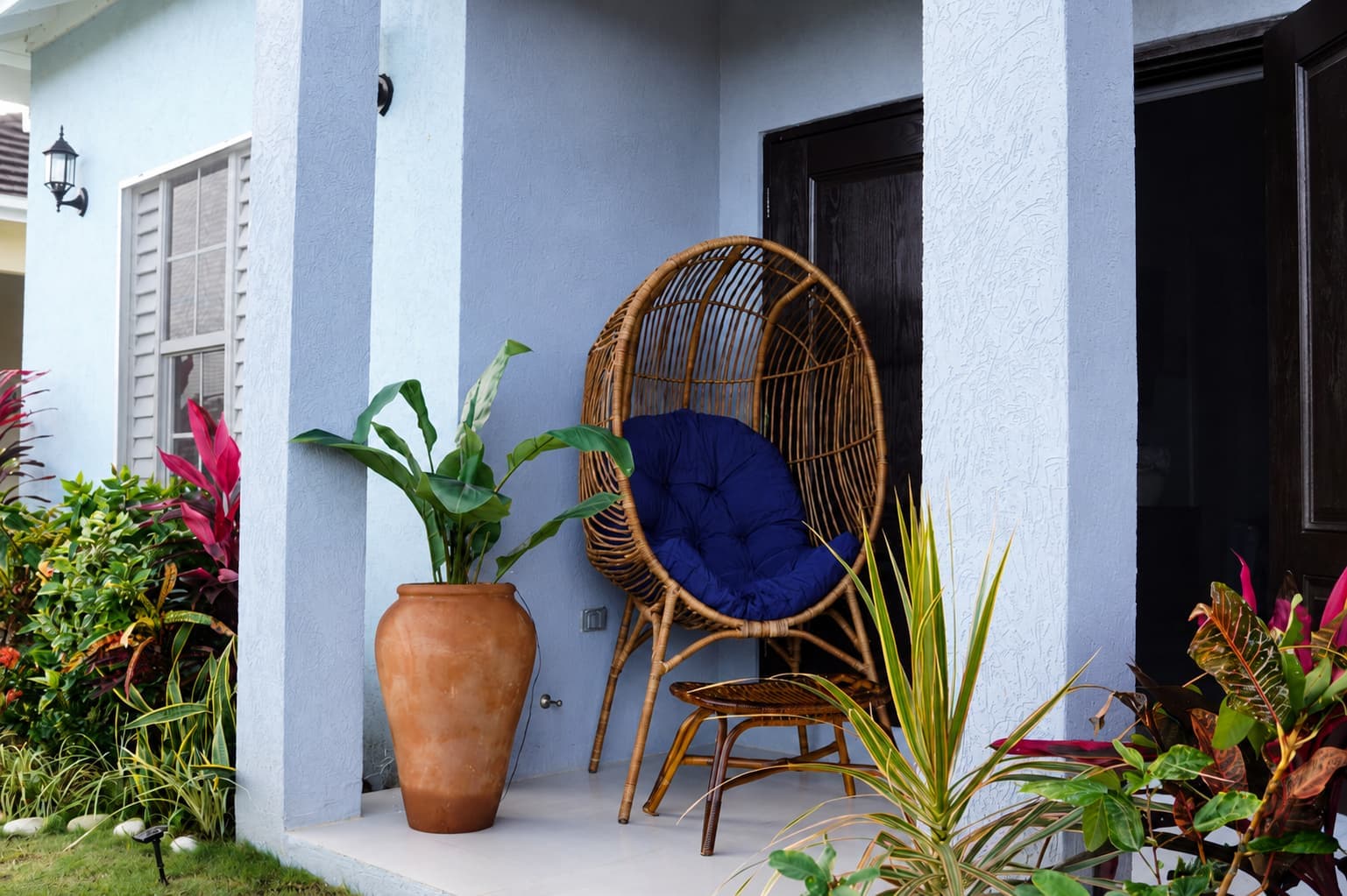 Front porch with seating area